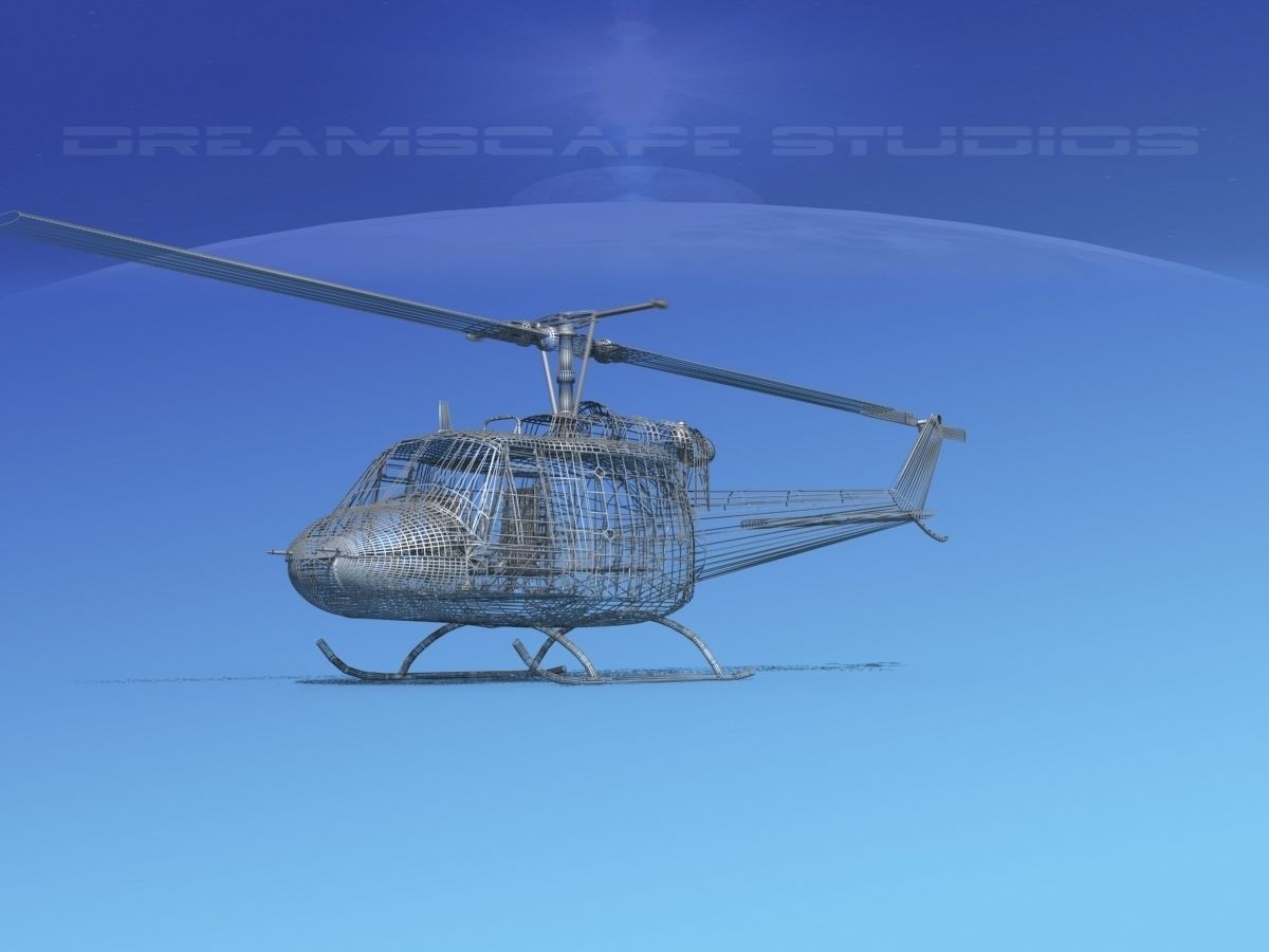 Bell UH-1B Iroquois V01 US Army 3D model_14