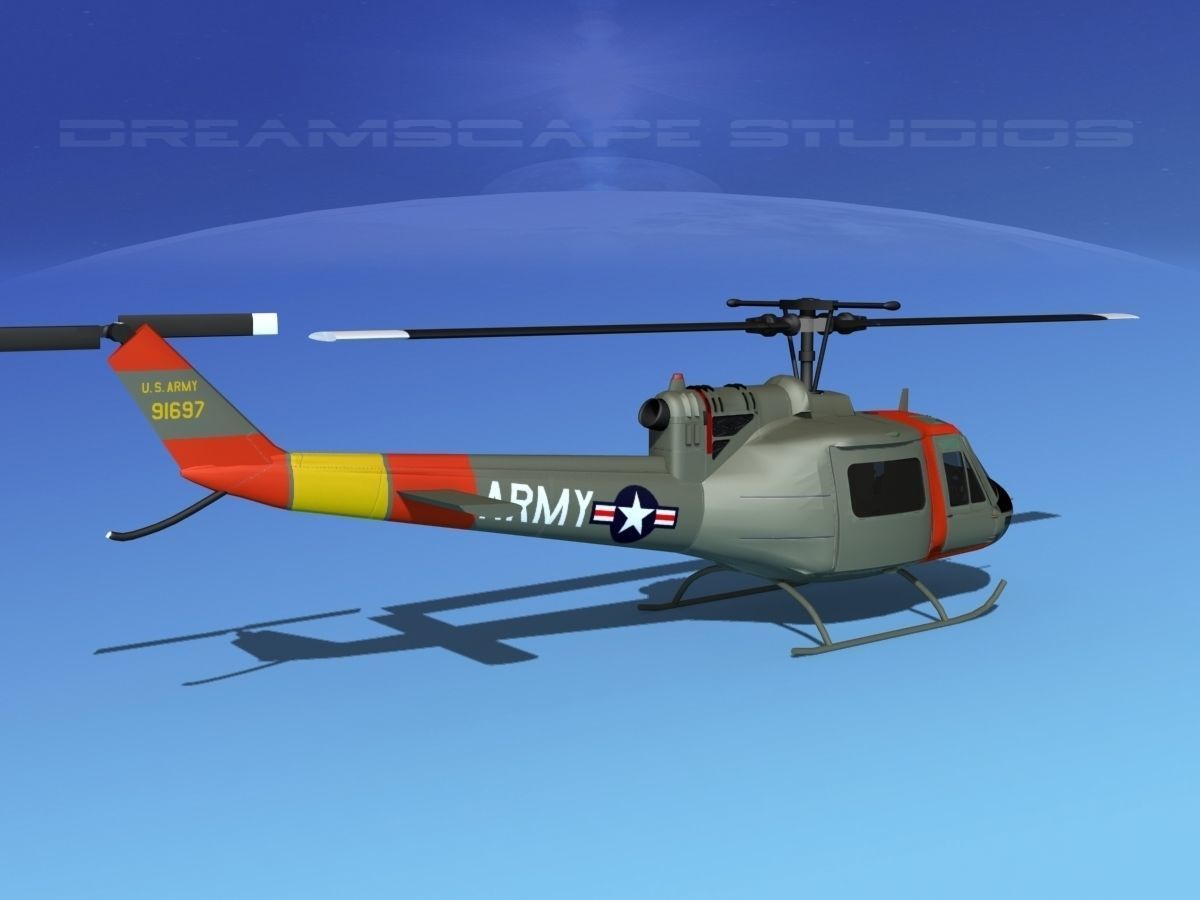 Bell UH-1B Iroquois V01 US Army 3D model_5