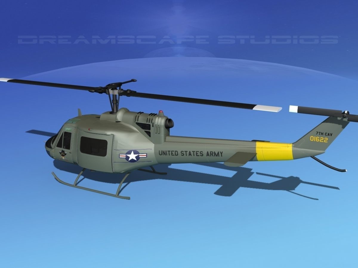 Bell UH-1B Iroquois US Army Cav 3D model_8