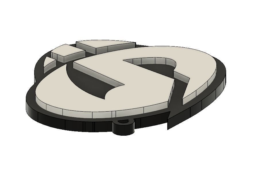 Team Skull Pendant 3D print model_2