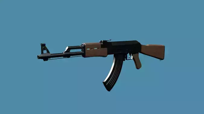 High Poly Ak 47 Model 3D model