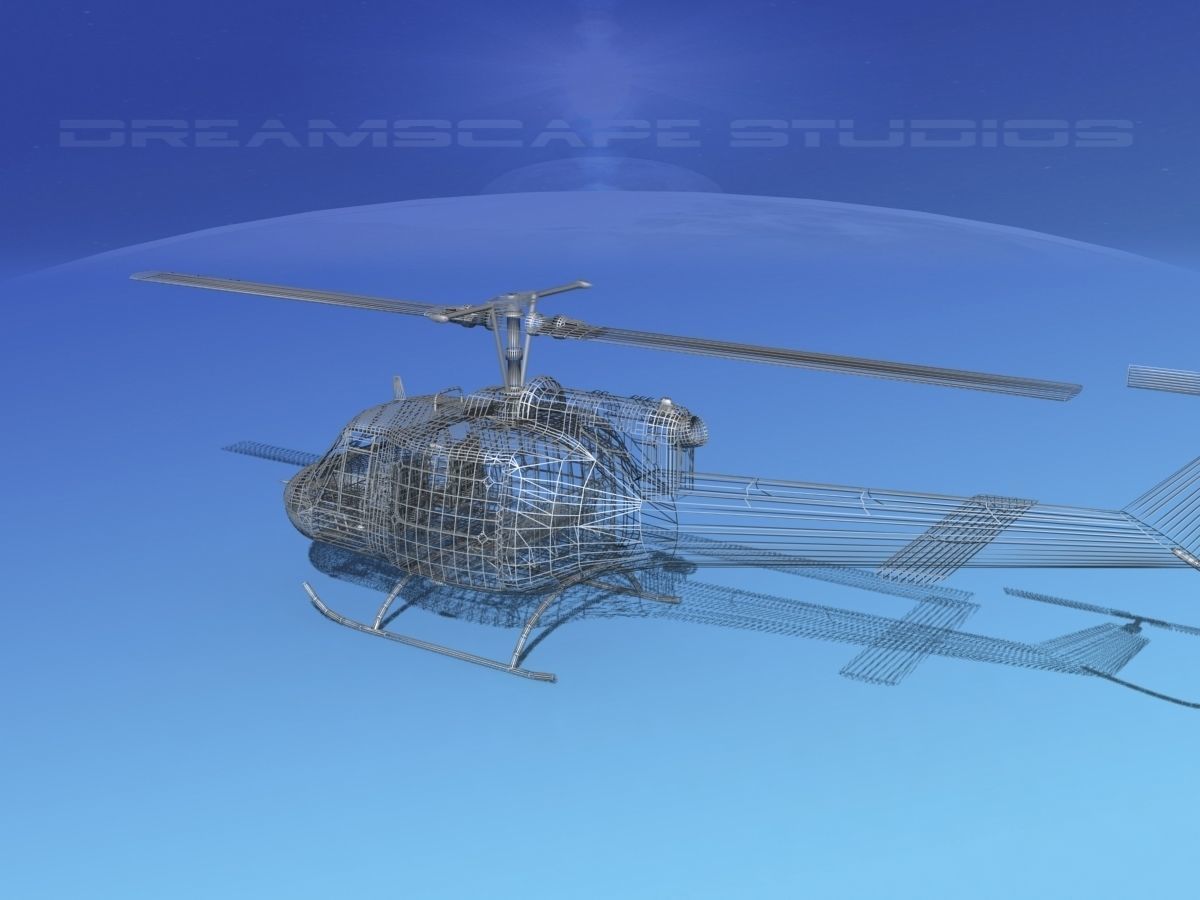 Bell UH-1B Iroquois US Army MACV 3D model_18