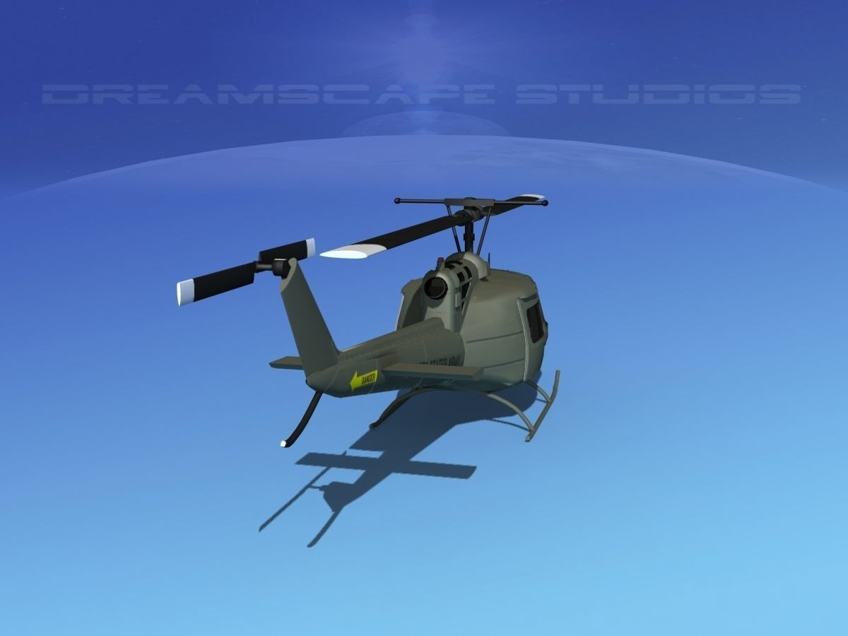 Bell UH-1B Iroquois US Army MACV 3D model_6