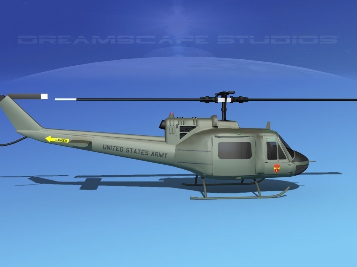 Bell UH-1B Iroquois US Army MACV 3D model_4