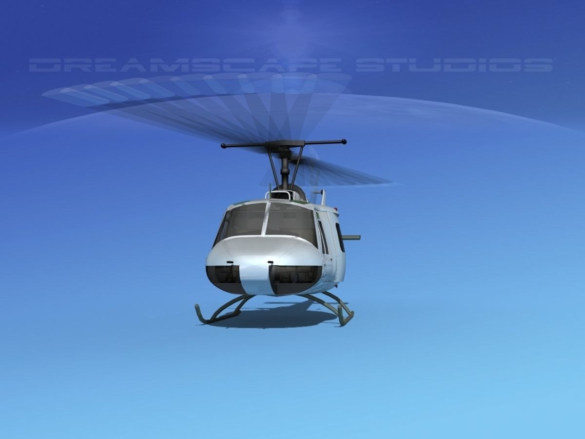 Bell UH-1B Iroquois US Army MACV 3D model_12