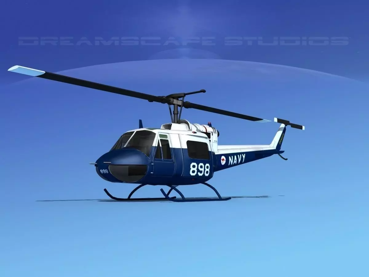 Bell UH-1B Iroquois RAAN 3D model
