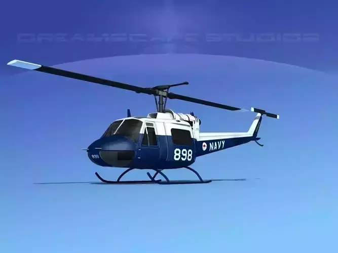 Bell UH-1B Iroquois RAAN 3D model