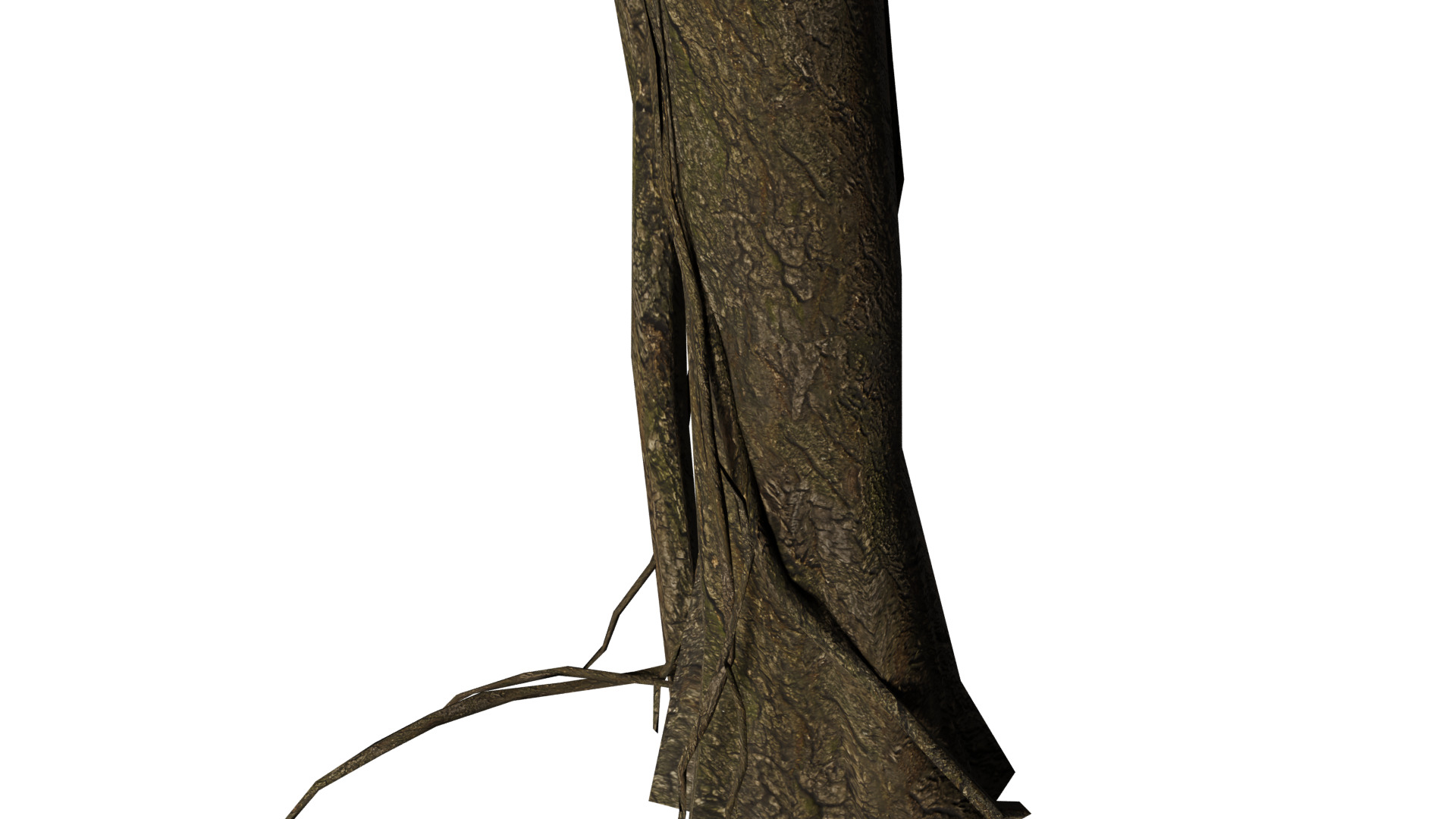 Dead Tree Low-poly 3D model_4