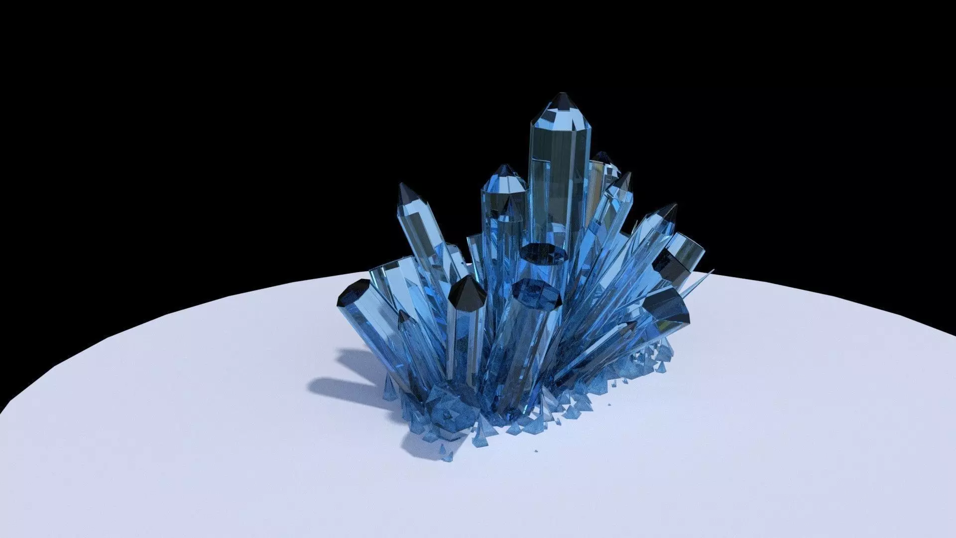 Quartz Model crystals 3D model_0