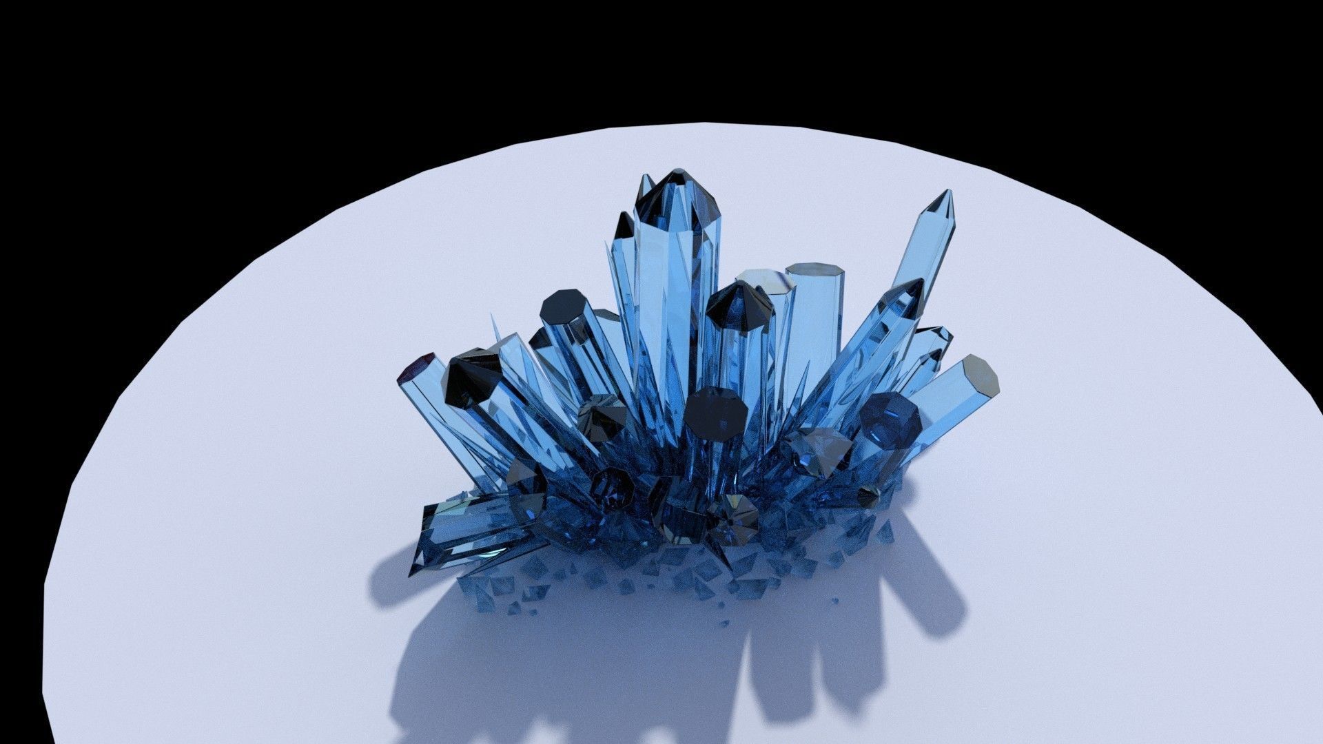 Quartz Model crystals 3D model_1