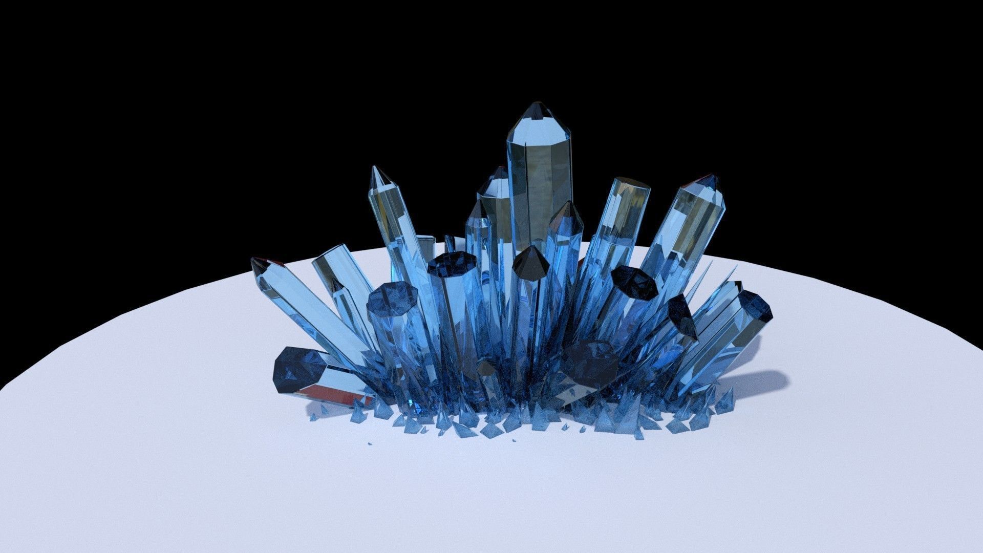 Quartz Model crystals 3D model_3