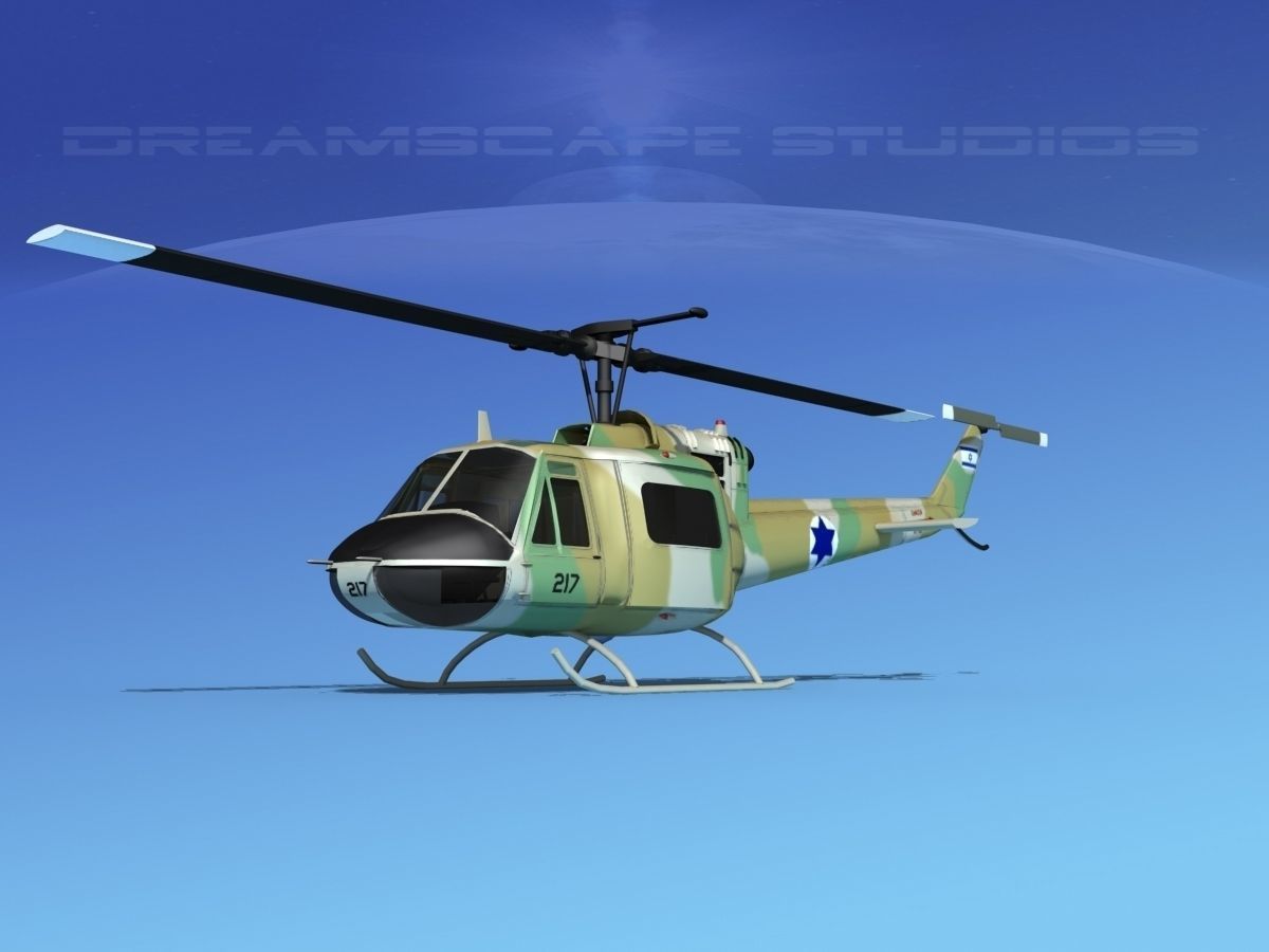 Bell UH-1B Iroquois V21 Israel 3D model_1