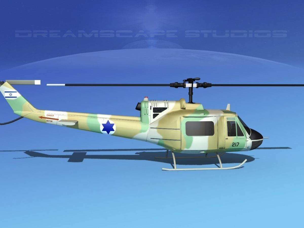 Bell UH-1B Iroquois V21 Israel 3D model_5