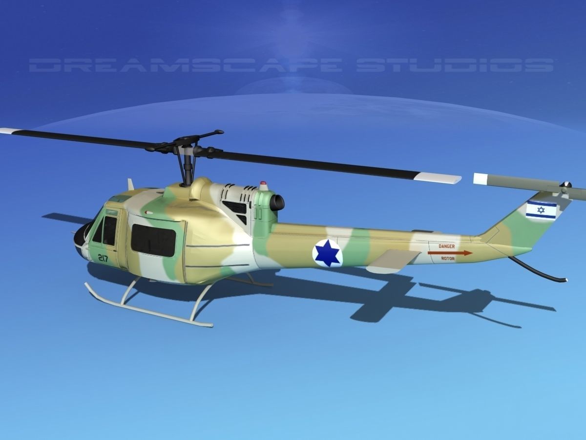 Bell UH-1B Iroquois V21 Israel 3D model_7
