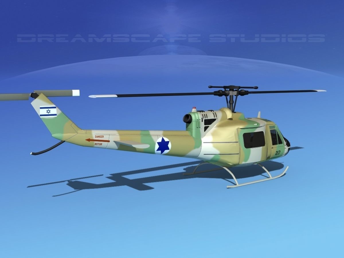 Bell UH-1B Iroquois V21 Israel 3D model_6