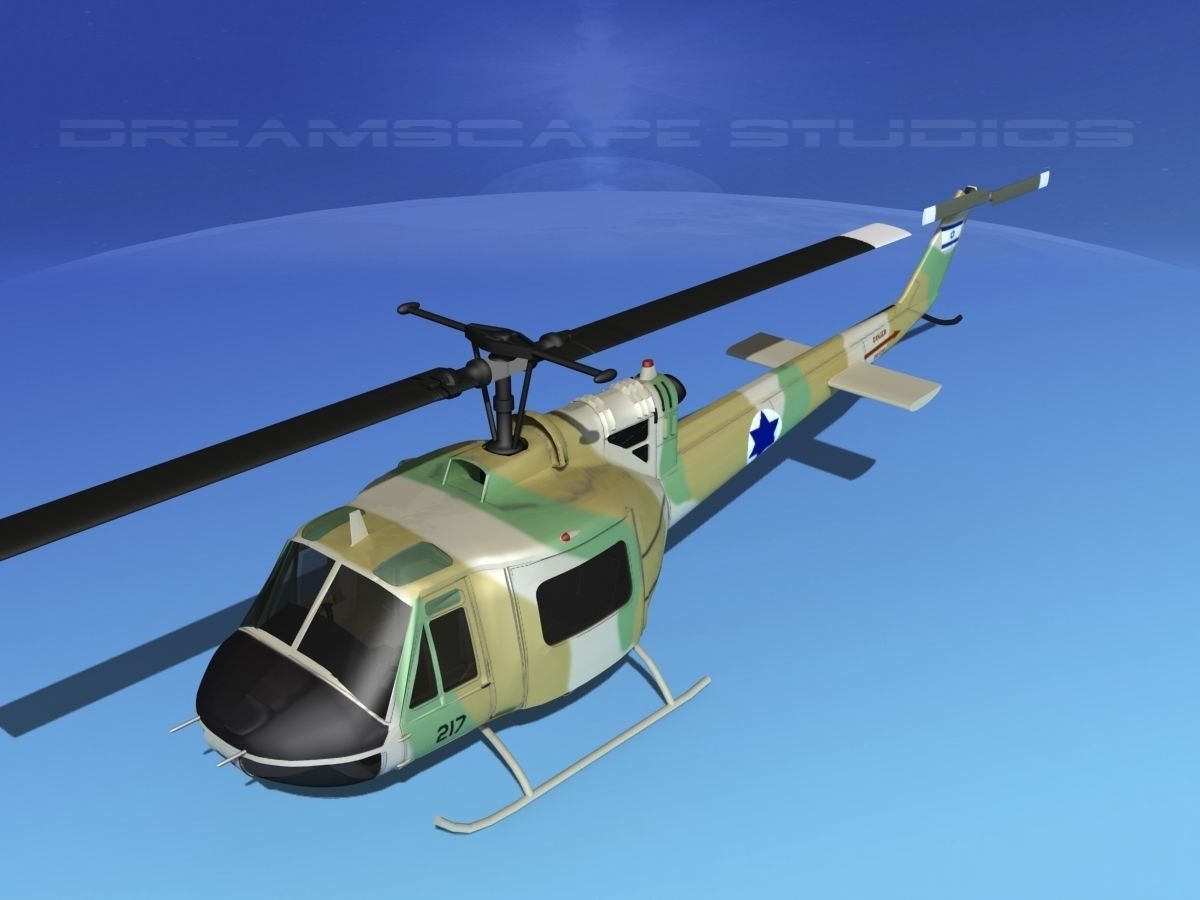 Bell UH-1B Iroquois V21 Israel 3D model_11