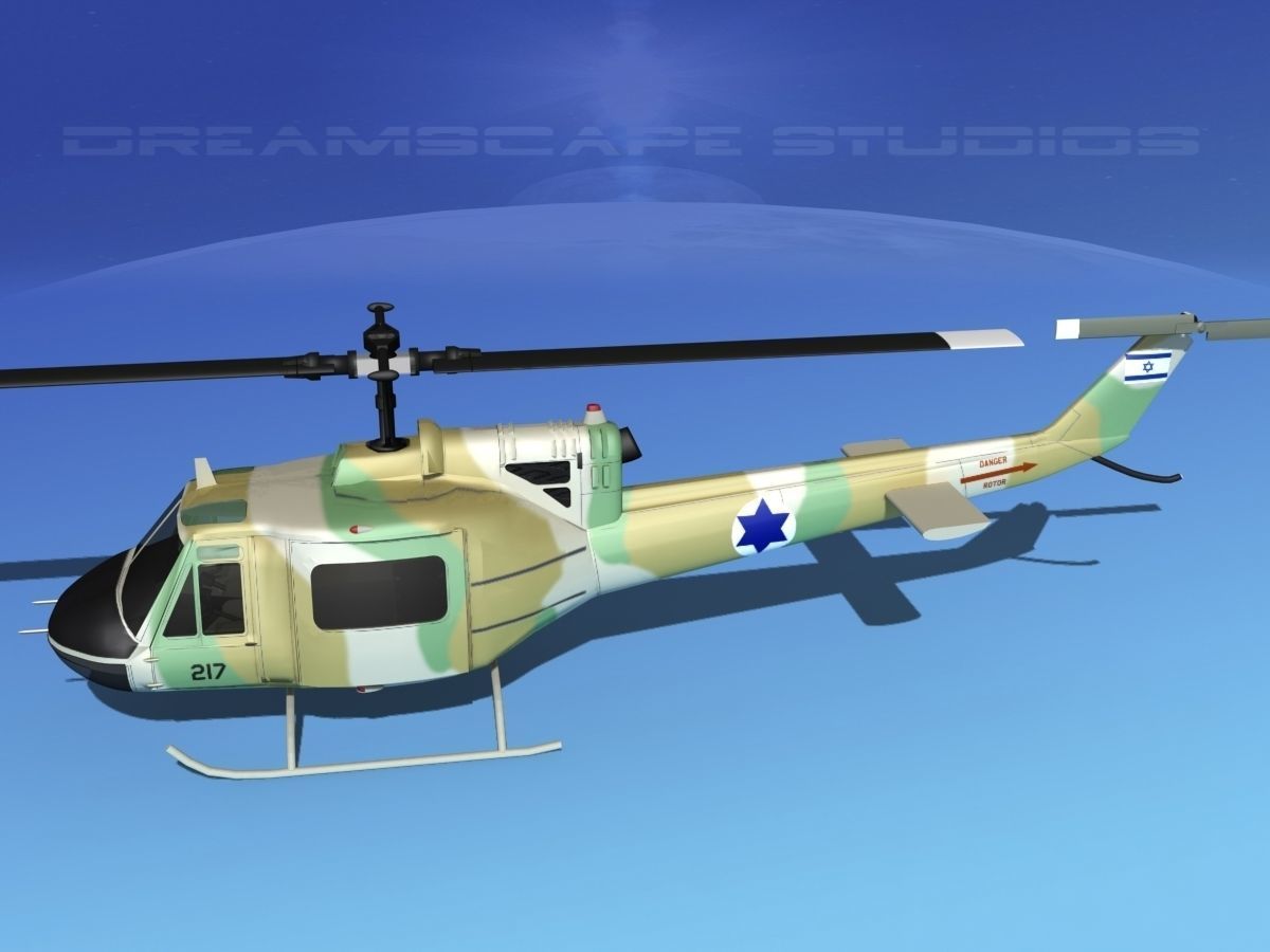 Bell UH-1B Iroquois V21 Israel 3D model_9