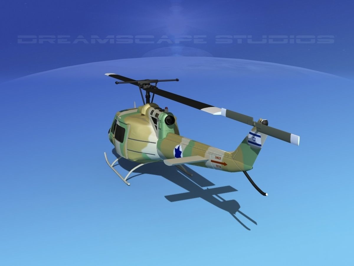 Bell UH-1B Iroquois V21 Israel 3D model_8
