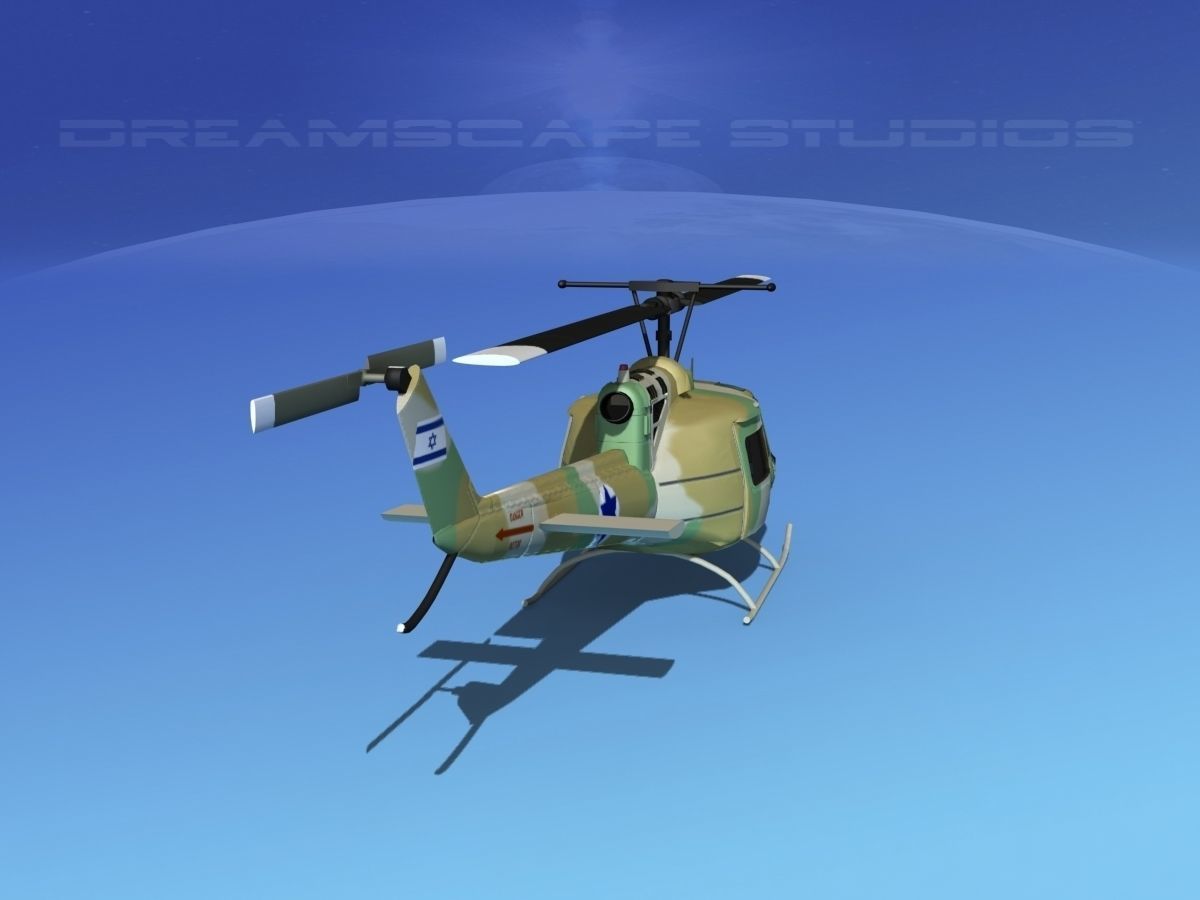 Bell UH-1B Iroquois V21 Israel 3D model_4