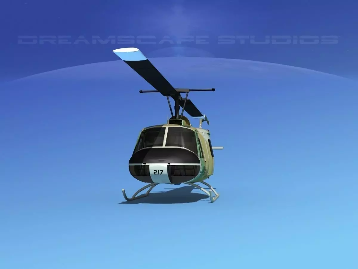 Bell UH-1B Iroquois V21 Israel 3D model_0