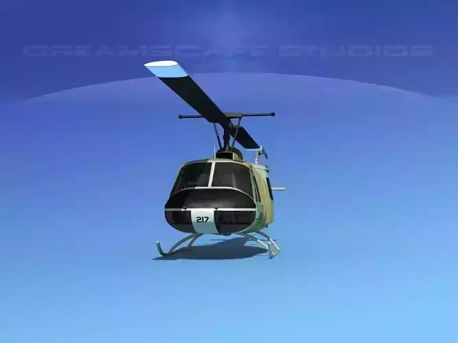 Bell UH-1B Iroquois V21 Israel 3D model