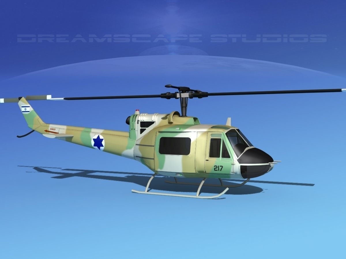 Bell UH-1B Iroquois V21 Israel 3D model_3