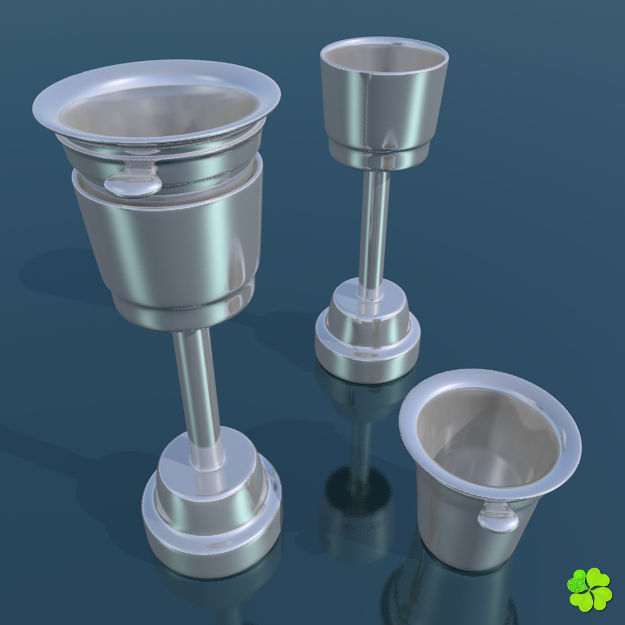 Ice cube low poly Low-poly 3D model_2