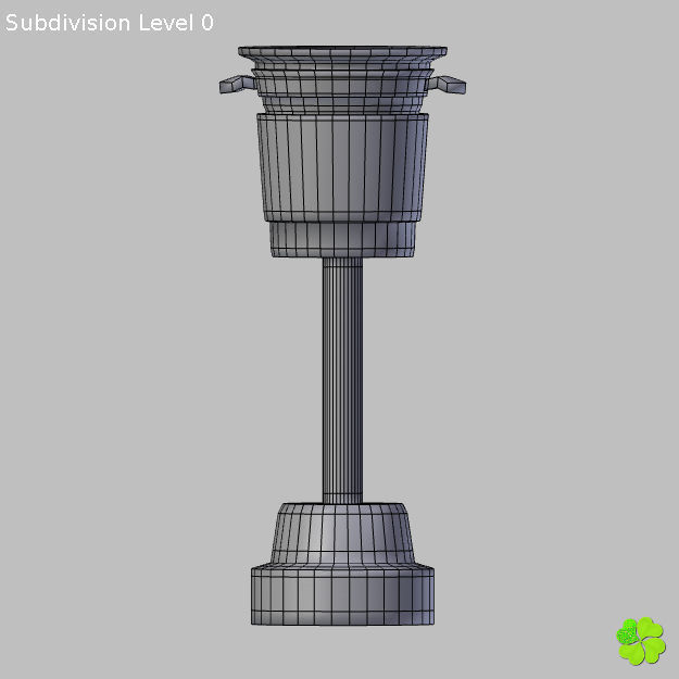 Ice cube low poly Low-poly 3D model_13