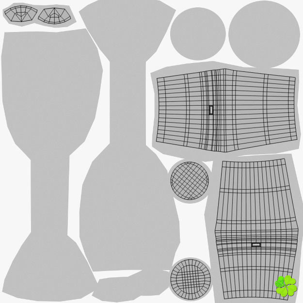 Ice cube low poly Low-poly 3D model_31