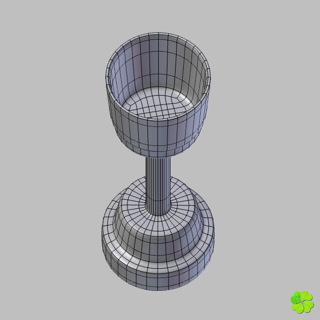 Ice cube low poly Low-poly 3D model_20