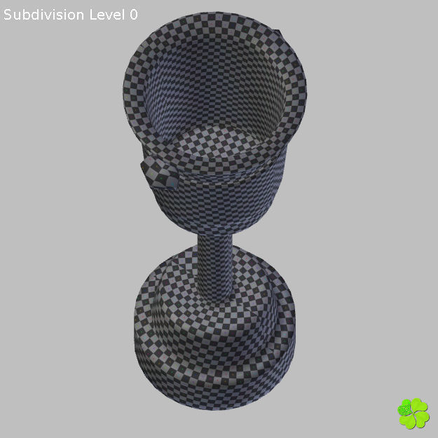 Ice cube low poly Low-poly 3D model_26