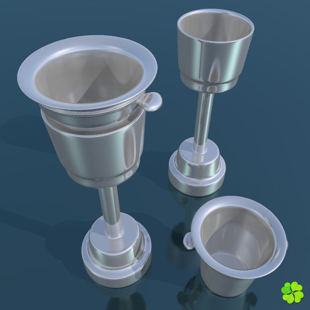 Ice cube low poly Low-poly 3D model_6