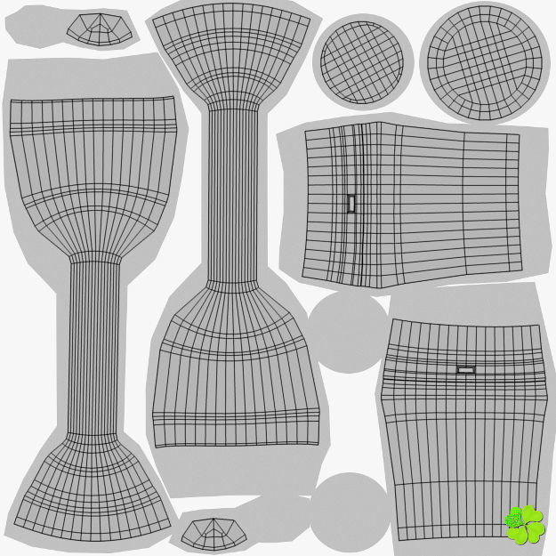Ice cube low poly Low-poly 3D model_32