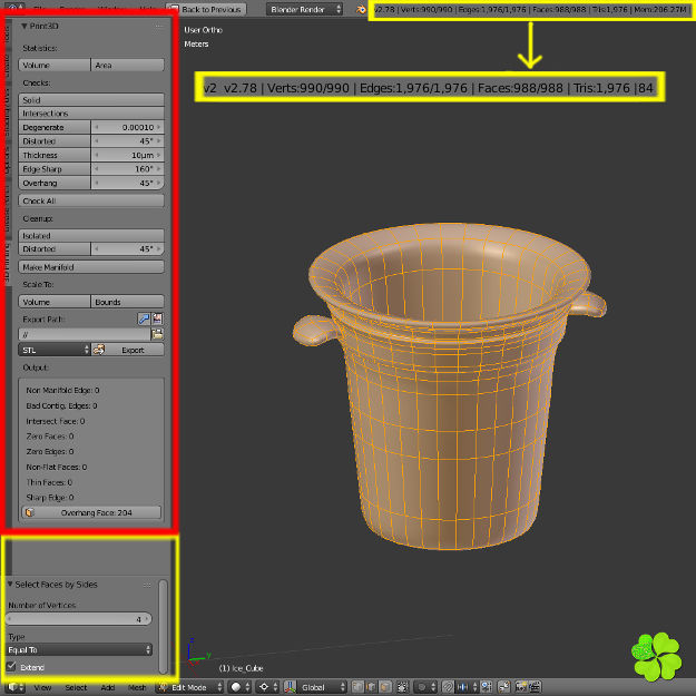 Ice cube low poly Low-poly 3D model_22