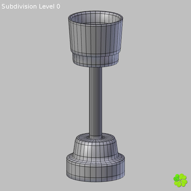 Ice cube low poly Low-poly 3D model_17