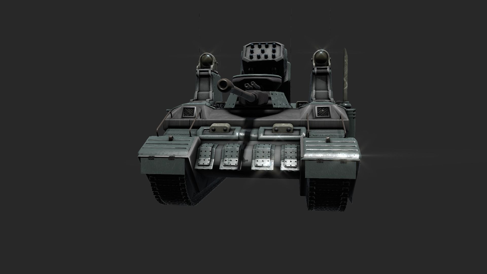 Sci-fi Tank Low-poly 3D model_3