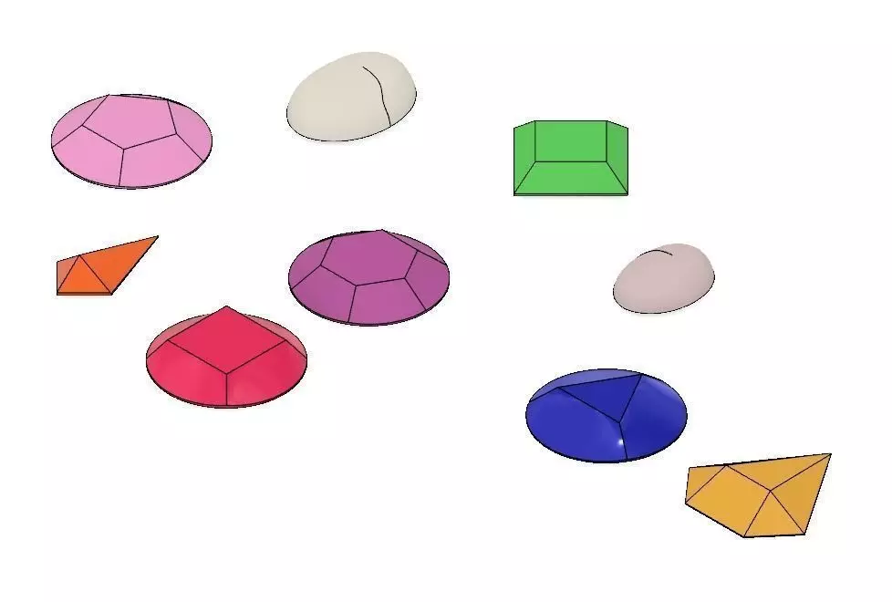 Steven Universe Cosplay Gem Set 3D print model_0