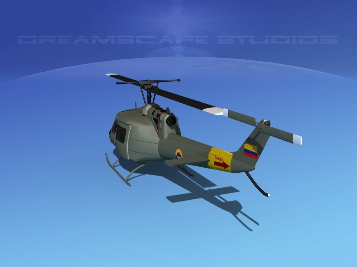 Bell UH-1B Iroquois Columbia 3D model_7