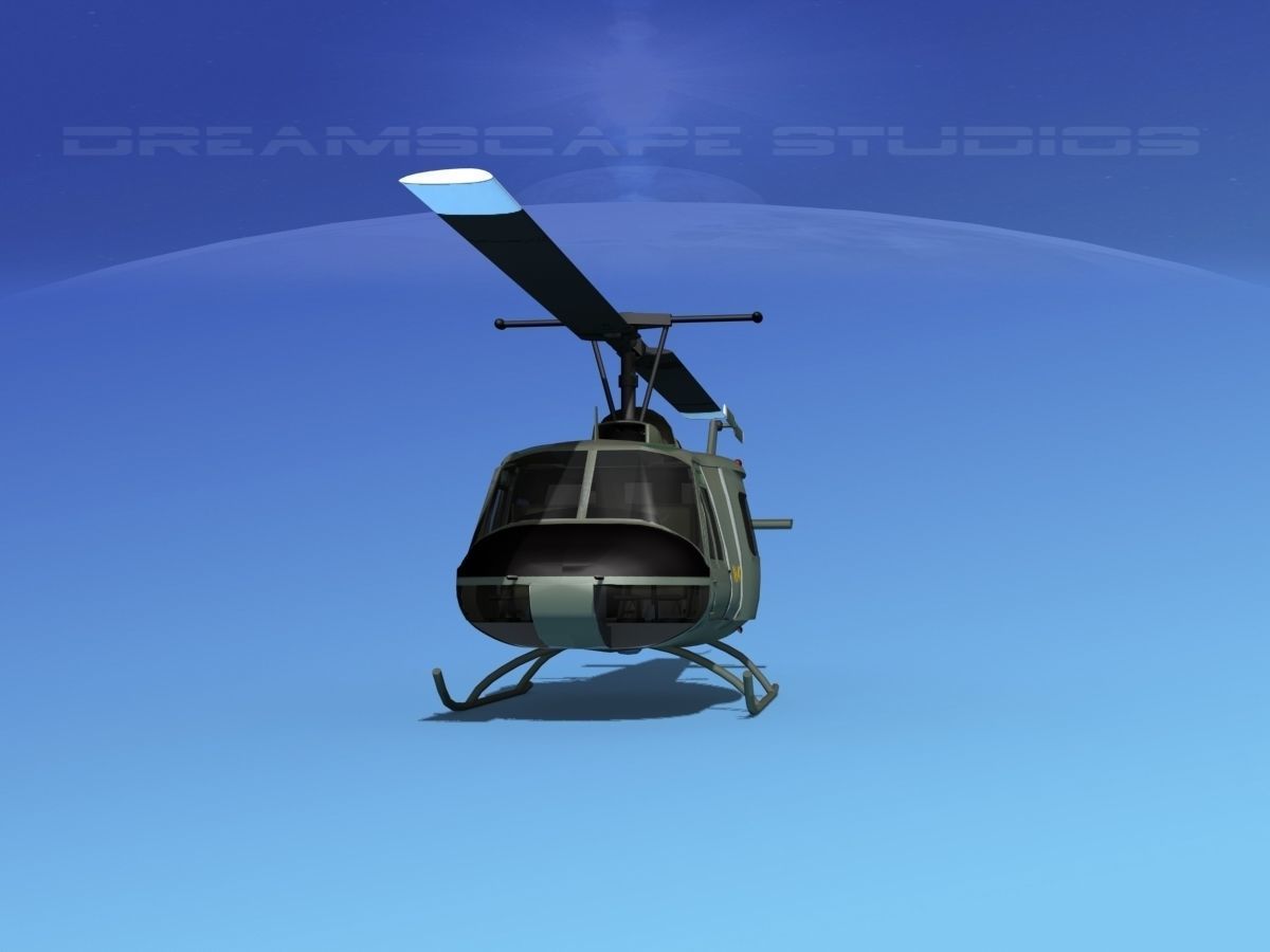 Bell UH-1B Iroquois Columbia 3D model_1