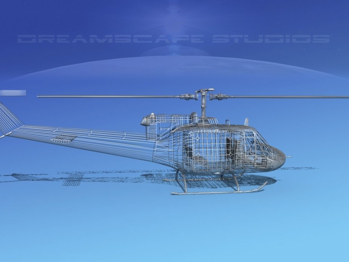 Bell UH-1B Iroquois Columbia 3D model_16