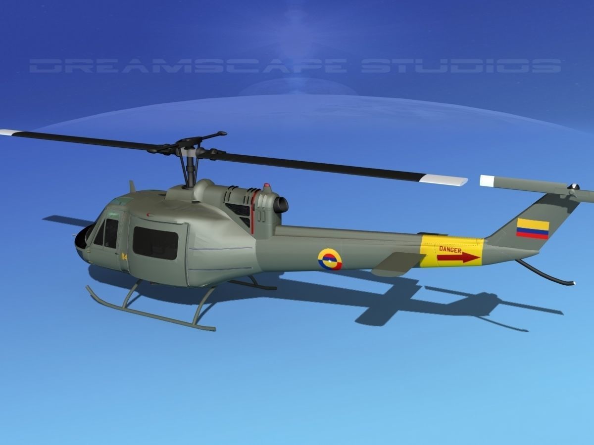 Bell UH-1B Iroquois Columbia 3D model_9