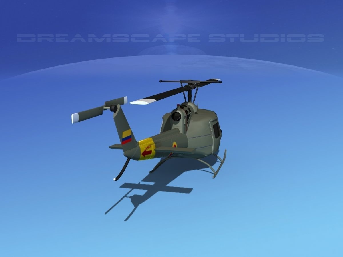 Bell UH-1B Iroquois Columbia 3D model_6