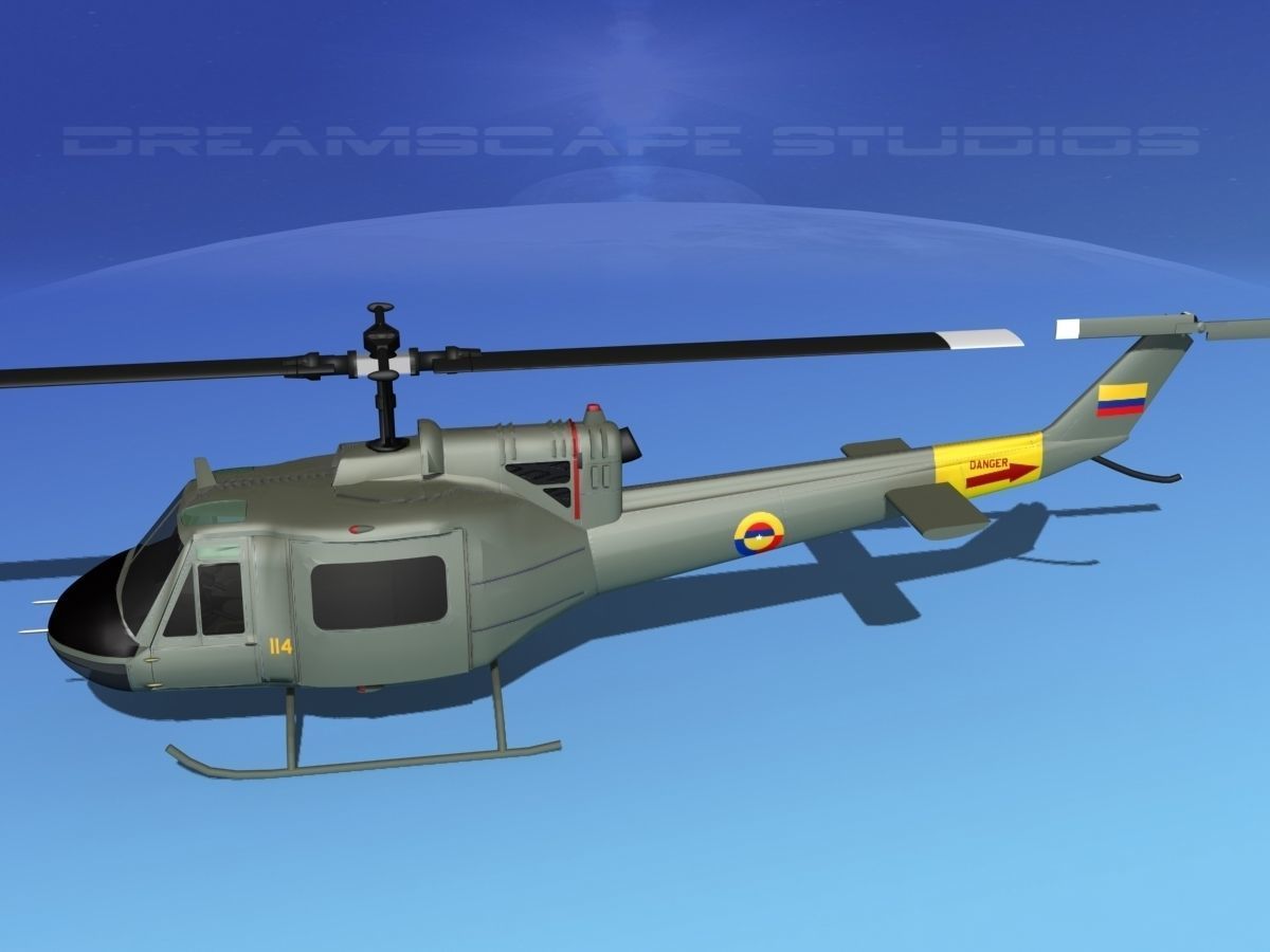 Bell UH-1B Iroquois Columbia 3D model_8