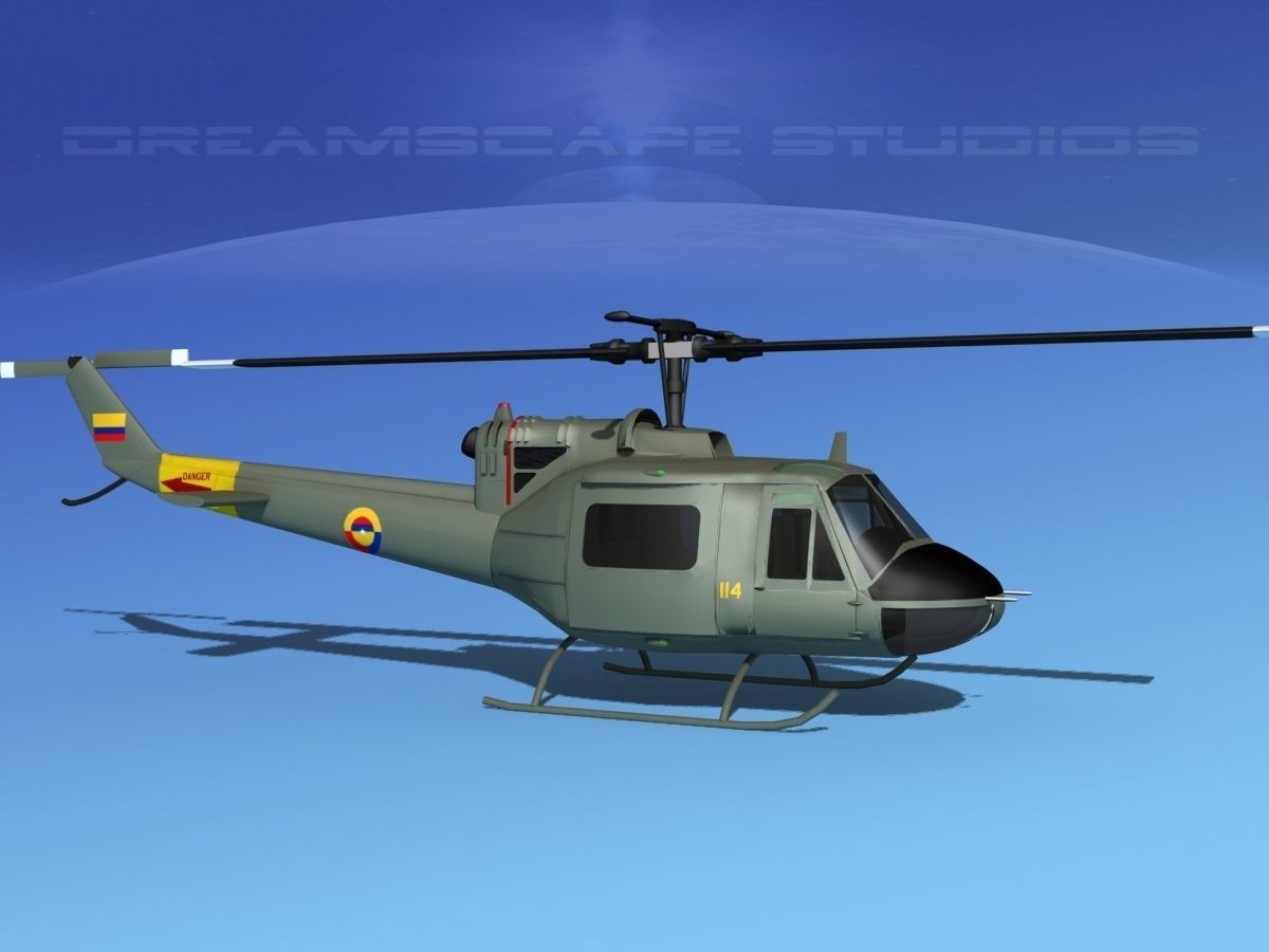Bell UH-1B Iroquois Columbia 3D model_3