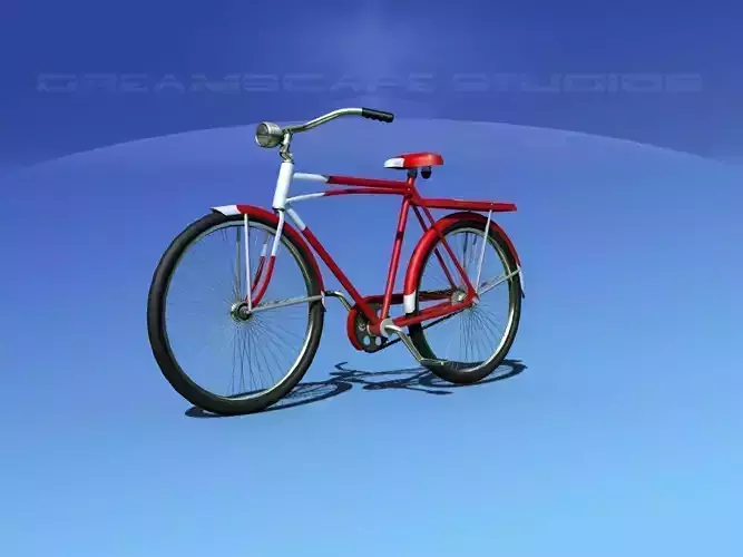 Classic 1955 Mens Bicycle 3D model