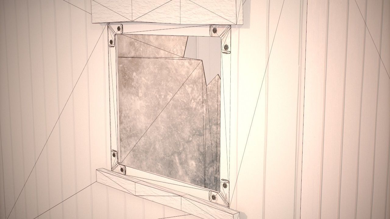 Low Poly Small Wooden Cabin Shed PBR Low-poly 3D model_13