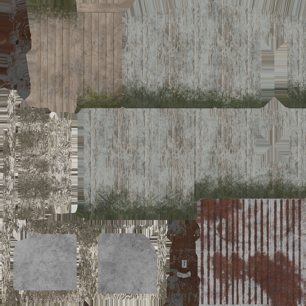 Low Poly Small Wooden Cabin Shed PBR Low-poly 3D model_2