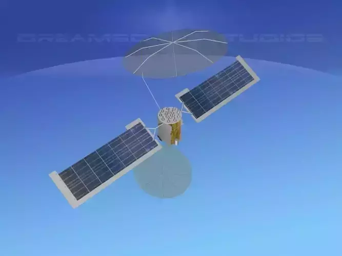 COMSAT MUOS Satellite 3D model