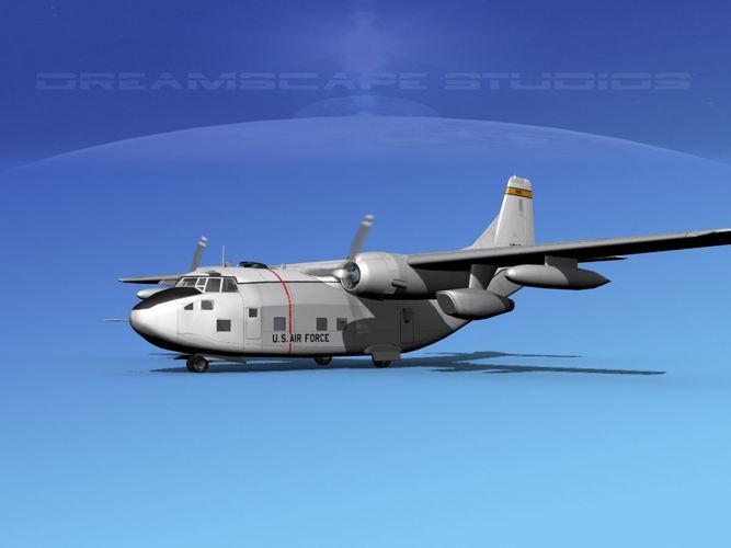Fairchild C-123K Provider V02 3D model