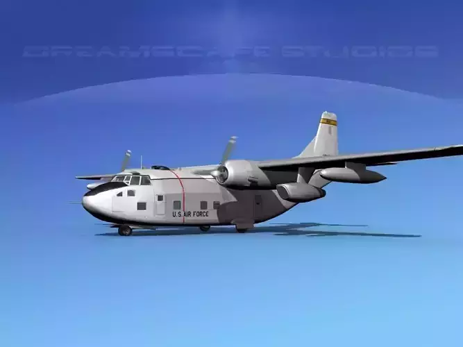 Fairchild C-123K Provider V02 3D model
